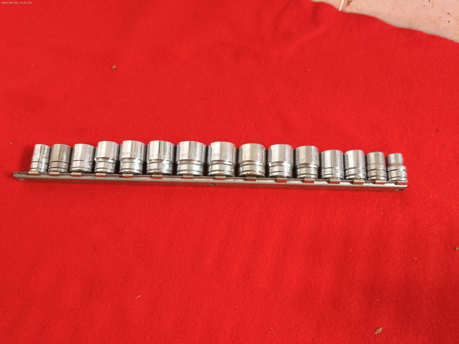 Blackhawk USA 3/8″ Dr SAE 15Pc Socket Set 12Pt 3/8″-13/16″ Vintage
