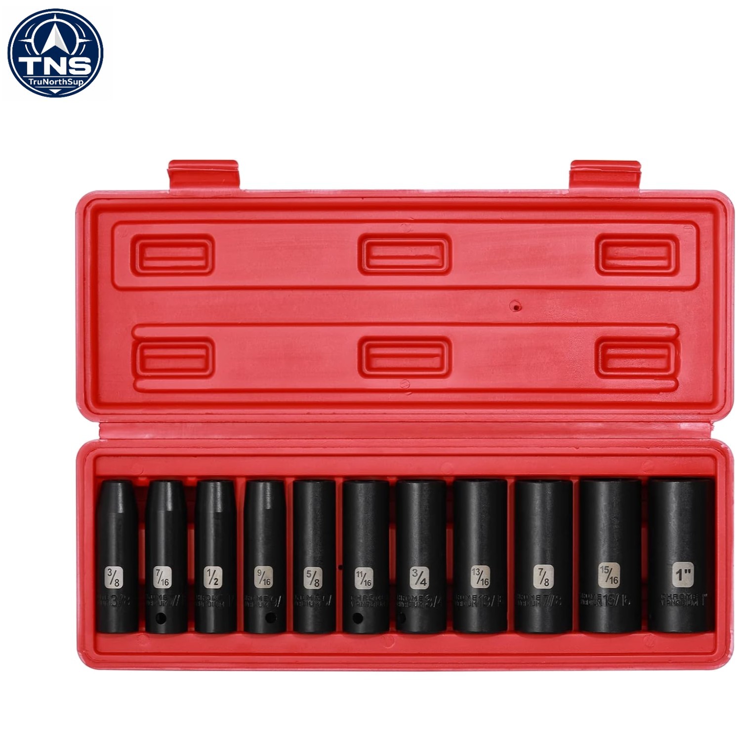 Complete 11PCS Deep Impact Socket Set – Chrome Vanadium Steel with Storage Case