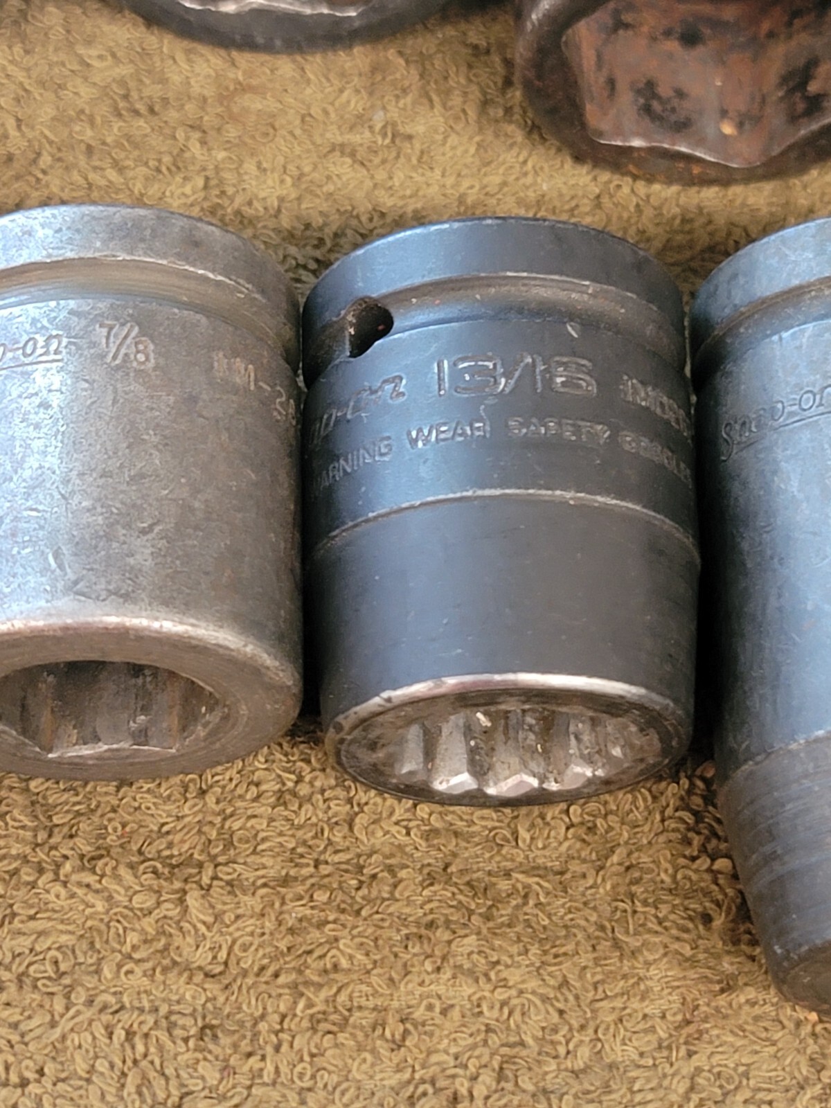 12 Snap-on Impact Socket Set SIM IM 3/4 Drive Sae 1-1/2 3/8 5/16 3/16 1/8 5/8″