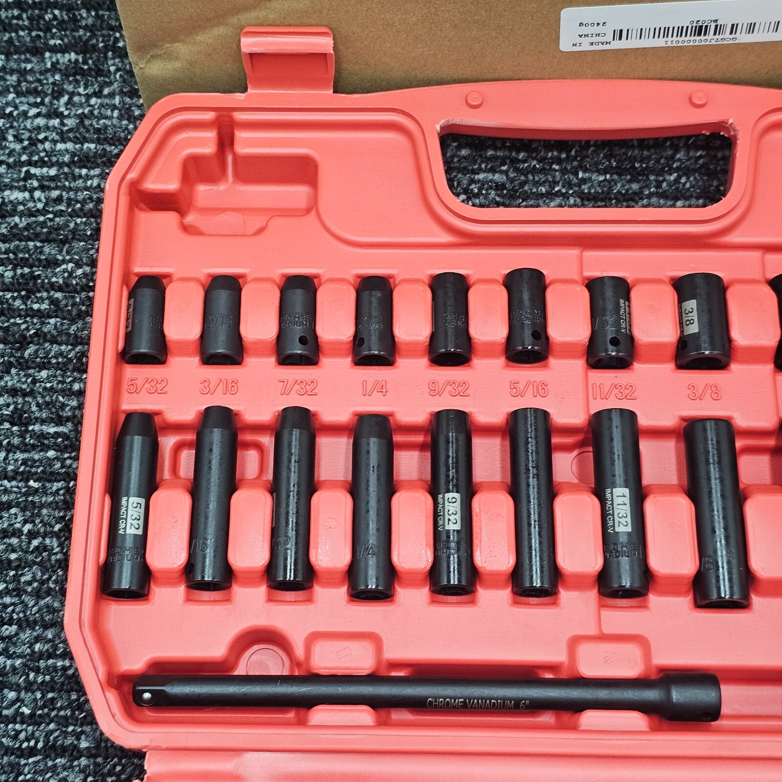 58 Pieces SEKETMAN Drive Socket Assembly Wrench Tool Black Chrome Vanadium