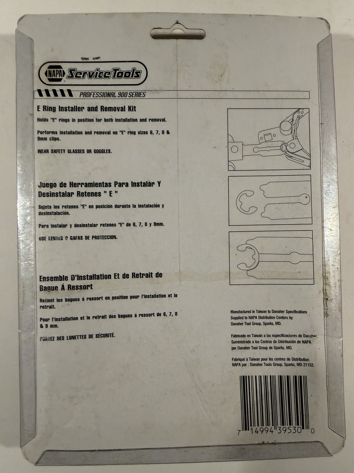 KD Tools 3953 NAPA 5-Pc E-Ring Installer Removal Kit 6-9mm NOS Sealed