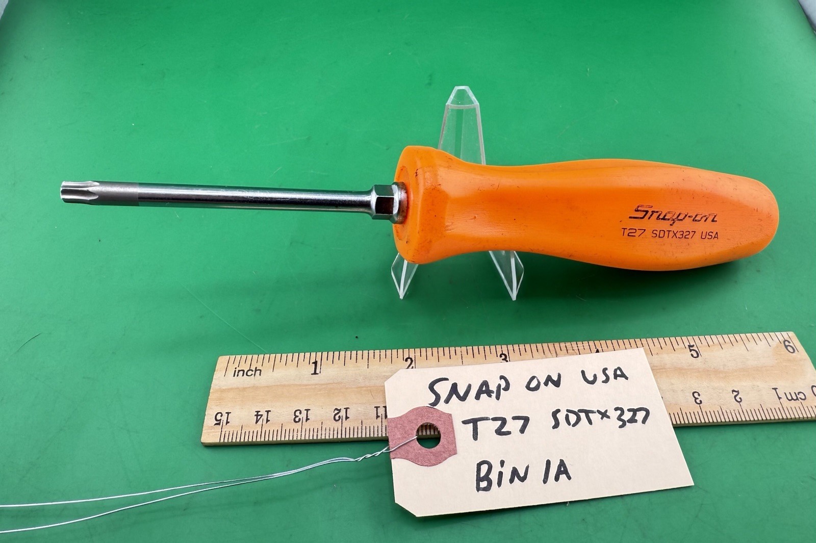 Snap On SDTX427 USA T27 TORX Hard Handle Orange Screwdriver SDTX427 Made In USA