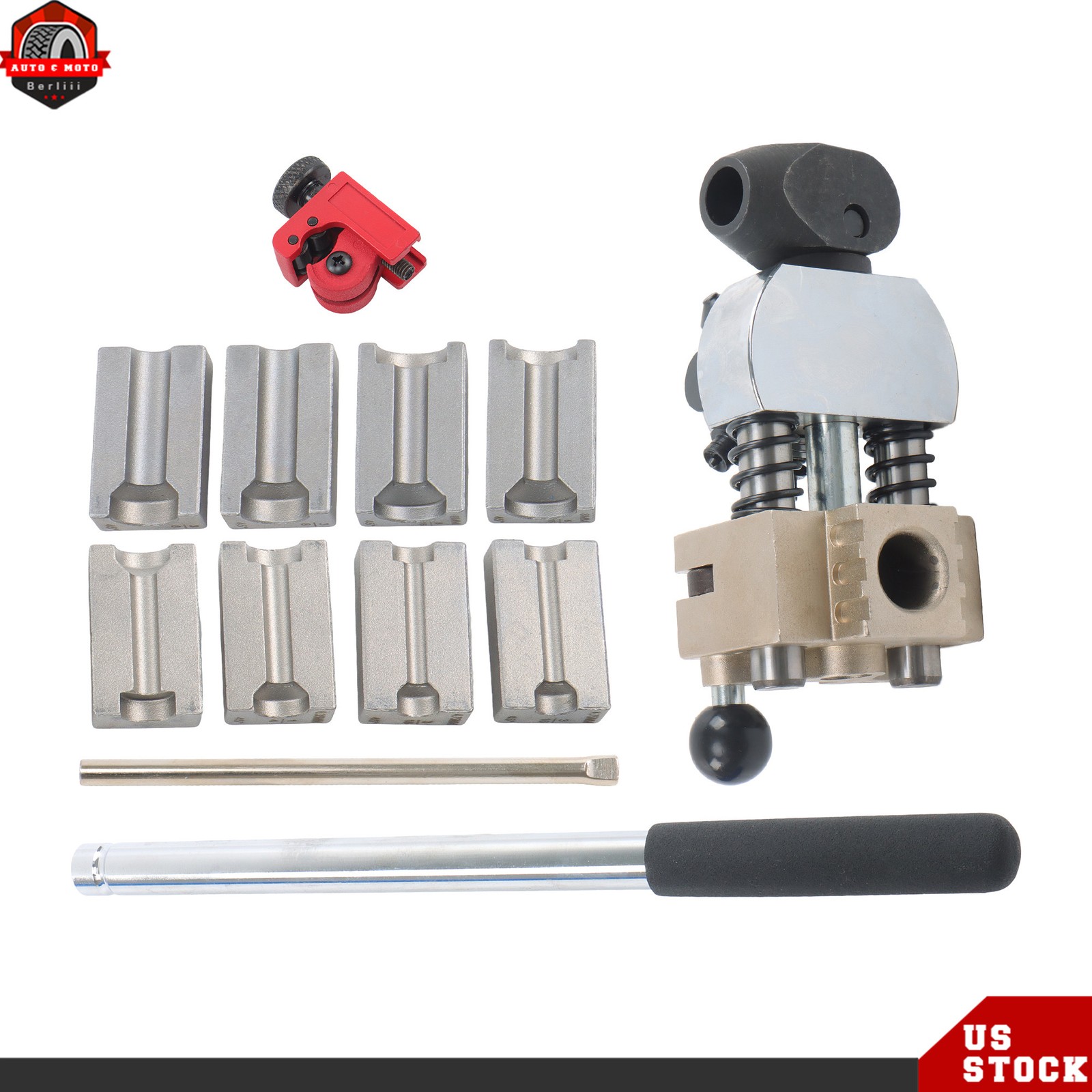Brake Line Flaring Tool Kit for 3/16″-3/8″ Tubing Single, Double, Bubble Flare