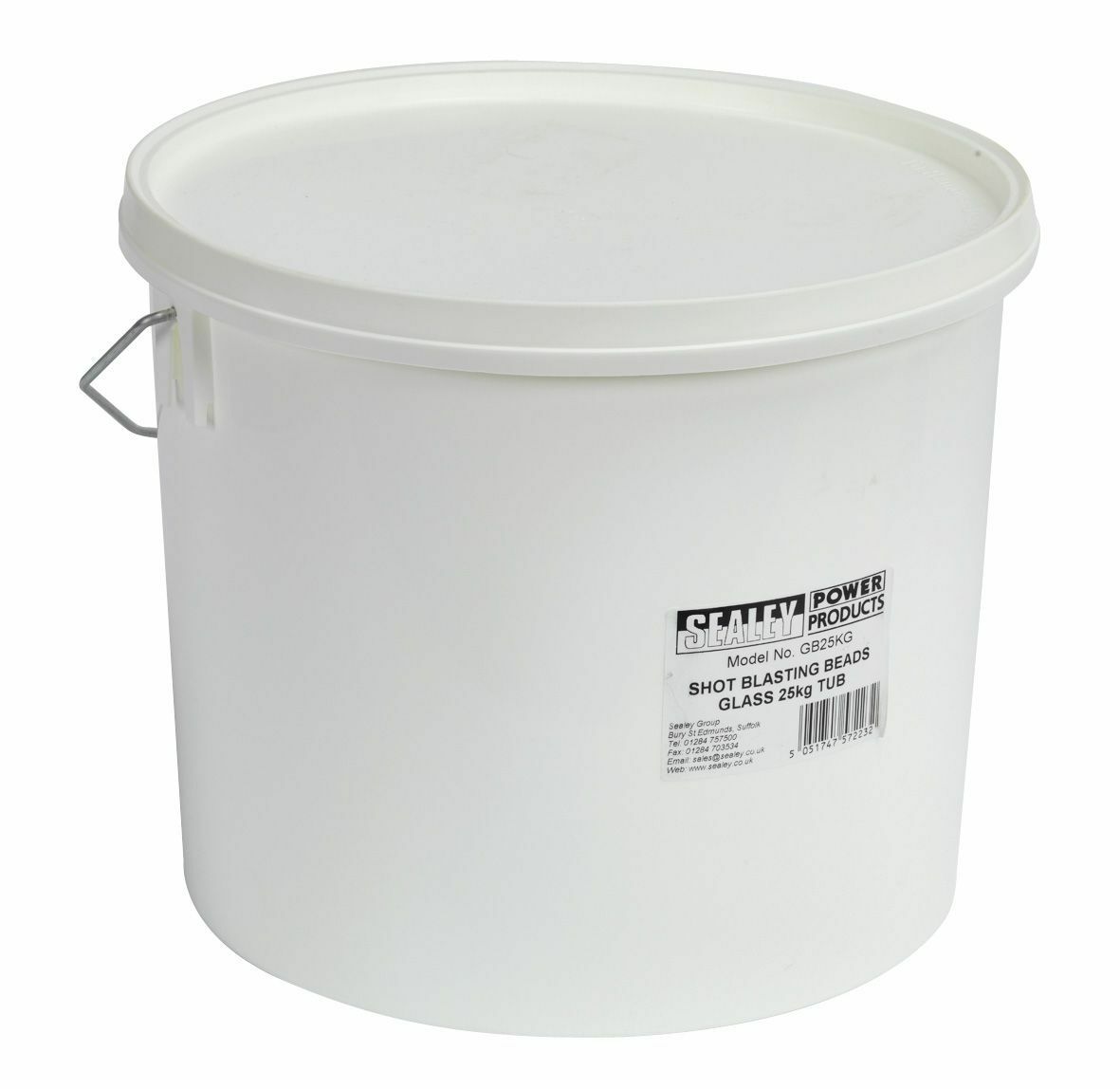 Sealey GB25KG Shot Blasting Beads Glass 25kg Plastic Tub