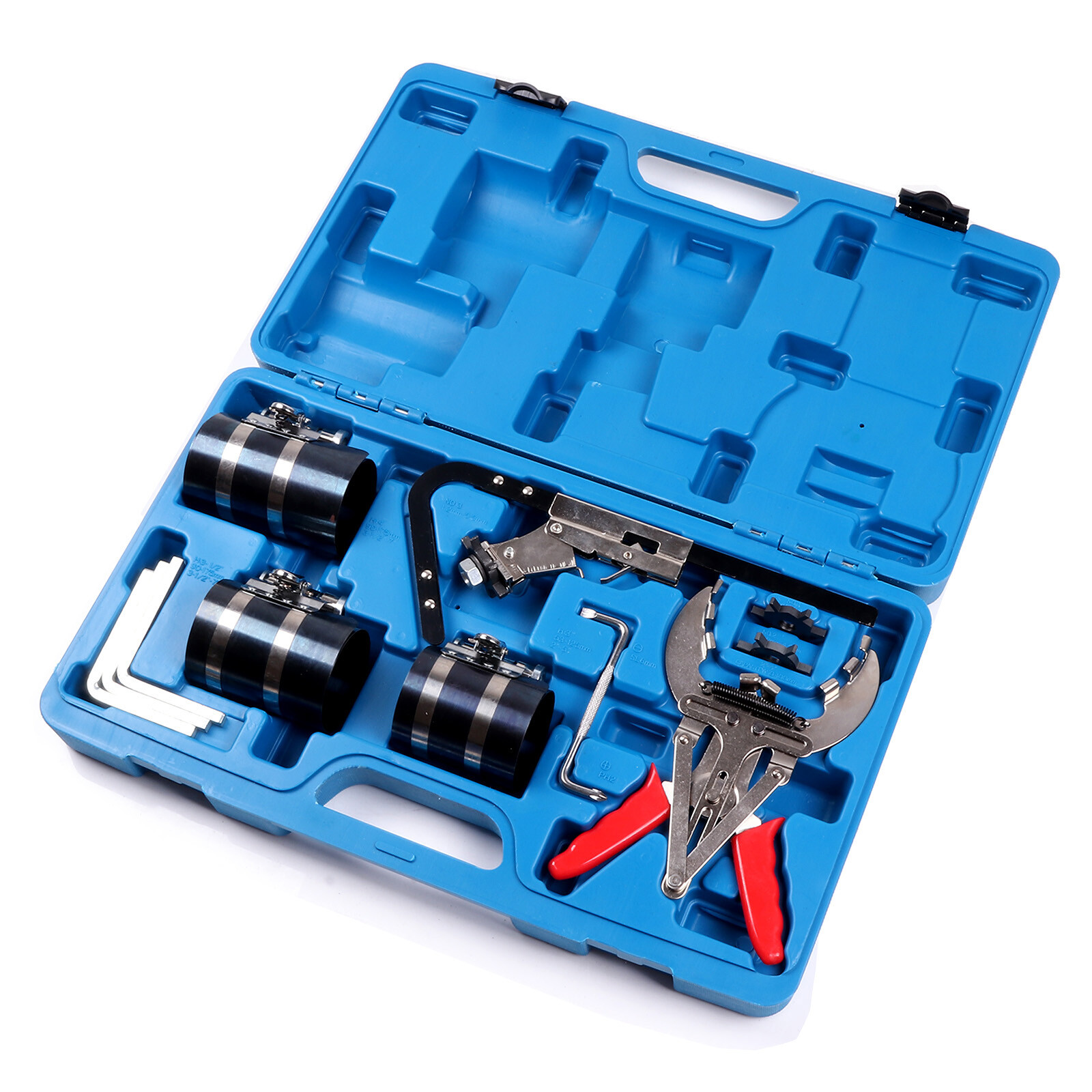 ✅9PC Piston Ring Service Tool Set Auto Engine Cleaning Ring Expander Compressor