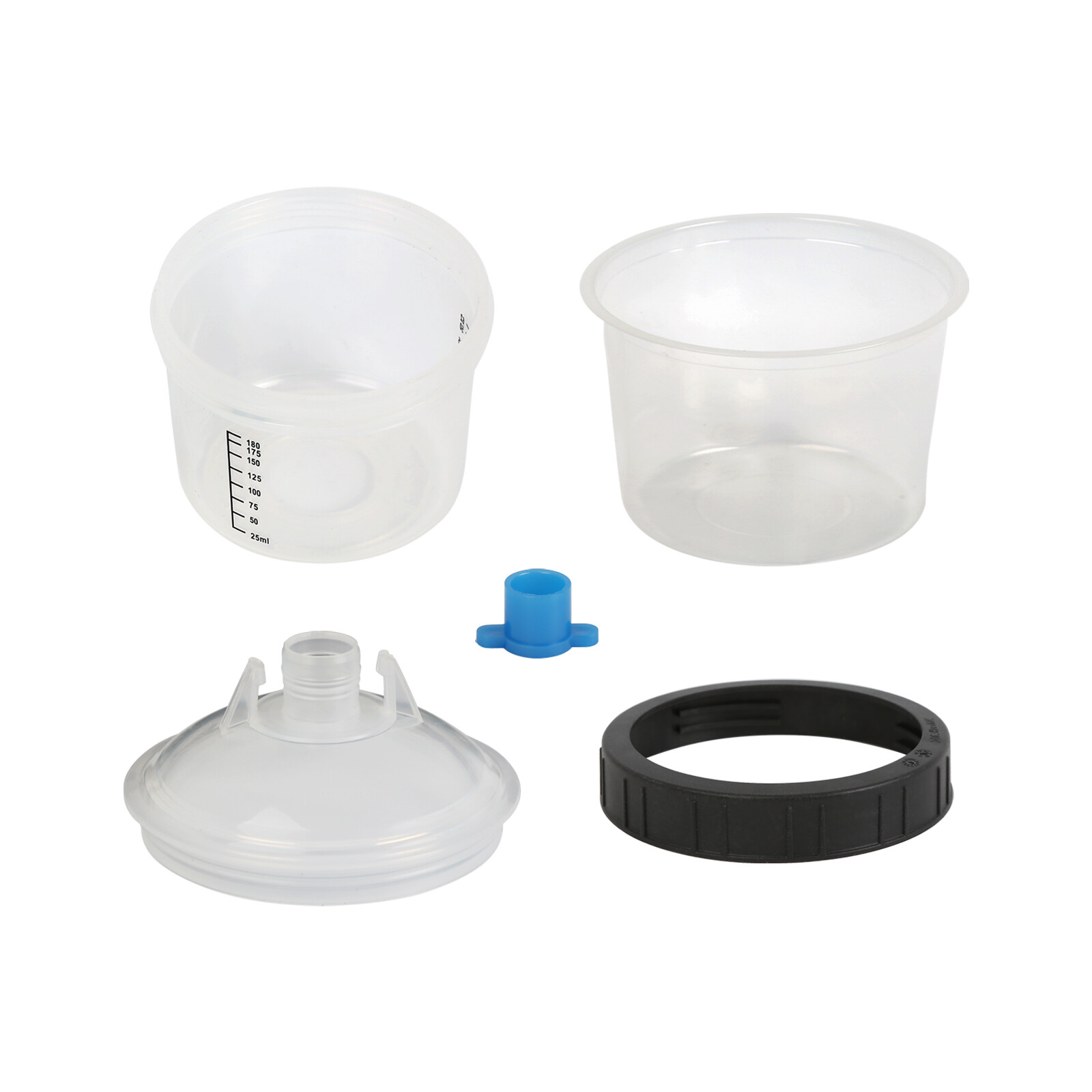 50pcs 180ml 6Oz Hand Disposable Paint Spray Gun Cup Kit Liners Sealing Plugs