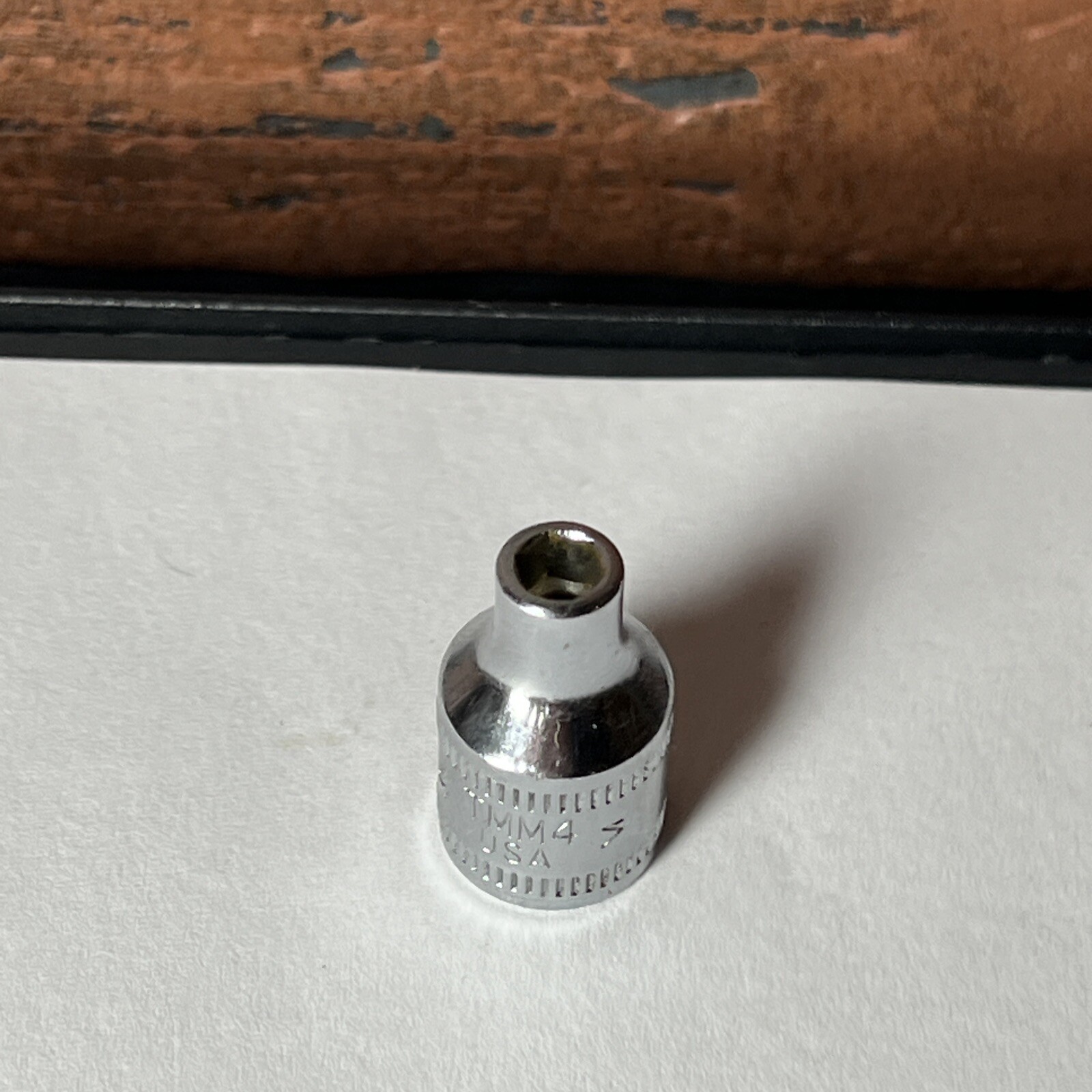 Snap On USA 4mm 6 Point 1/4″ Drive Shallow Socket TMM4 4 MM