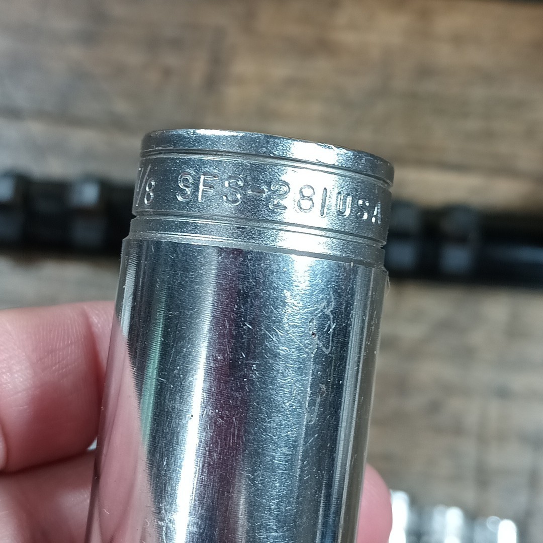 Snap On Deep Socket Set 6 pt SFS281 261 241 221 201 181 161 141 121 3/8 Drive