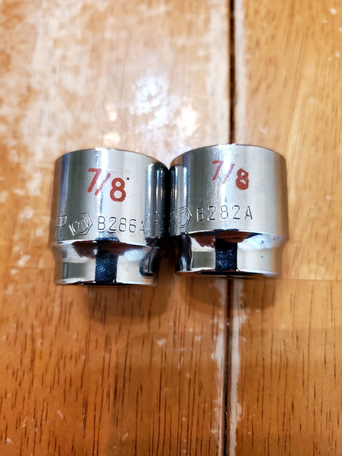 Matco Tools 3/8″ Drive 7/8″ 6&12PT SAE Shallow Chrome Sockets Lot Of 2