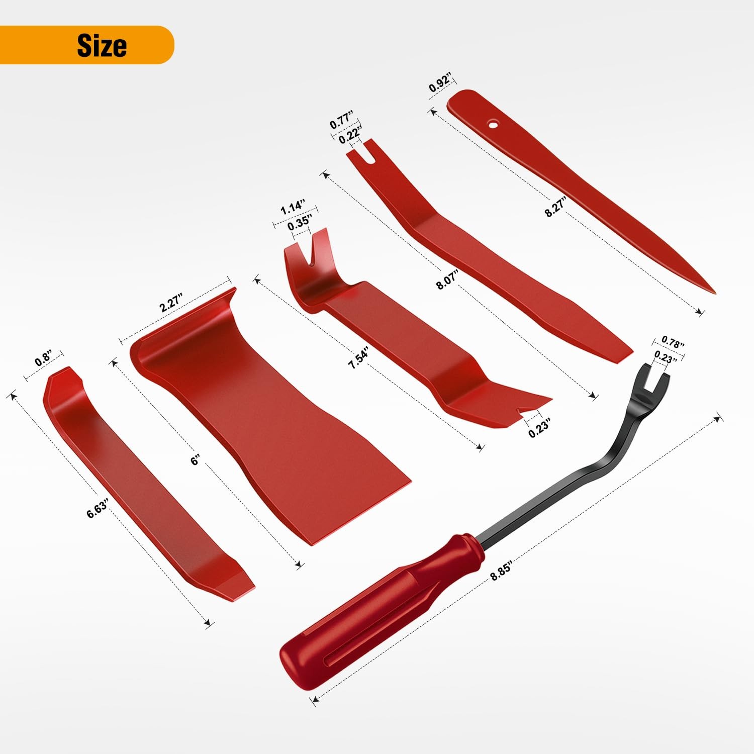 Auto Trim Removal Tool Kit 6PCS NoScratch Car Fastener Remover Set
