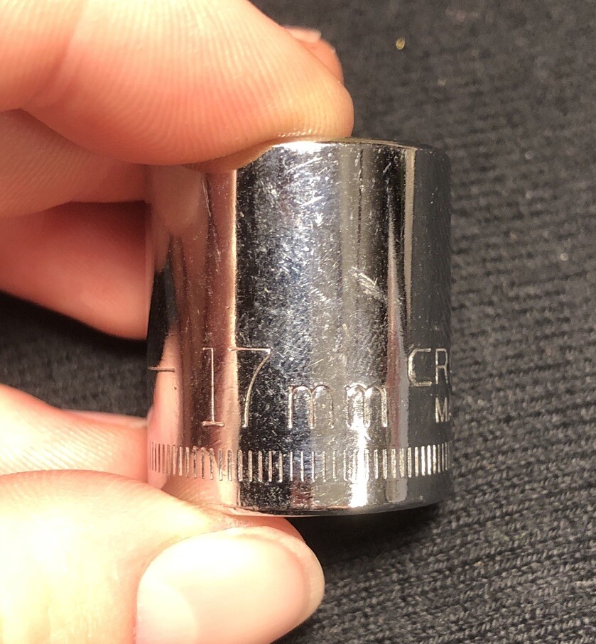 Vintage Craftsman 17mm Socket 12 Pts 3/8” Drive -V- 44307 USA 🇺🇸 NOS!