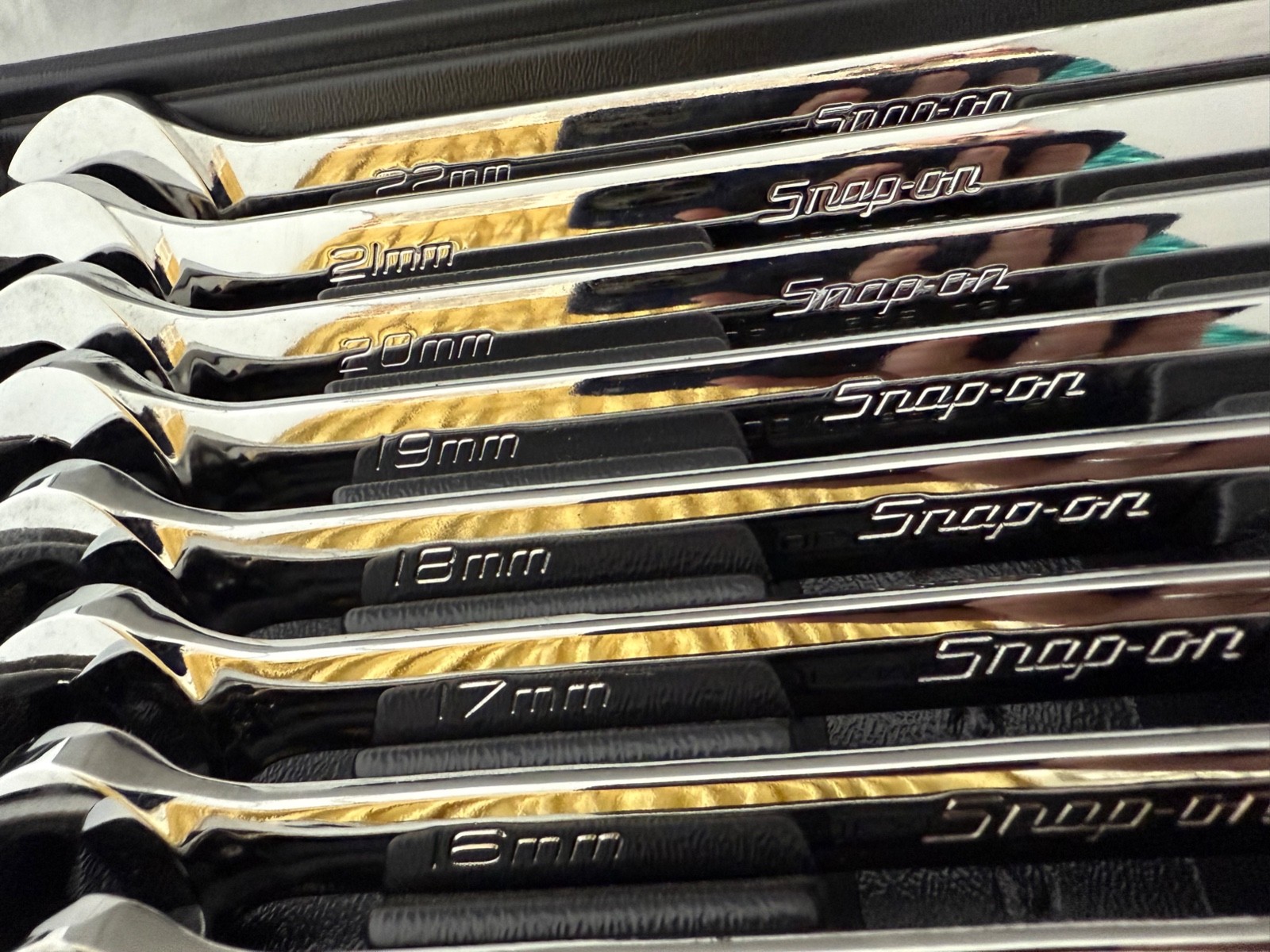 Snap on OEXM713B 13 Pc 12 Pt Metric Flex Drive Combo Wrench Set 10-22mm