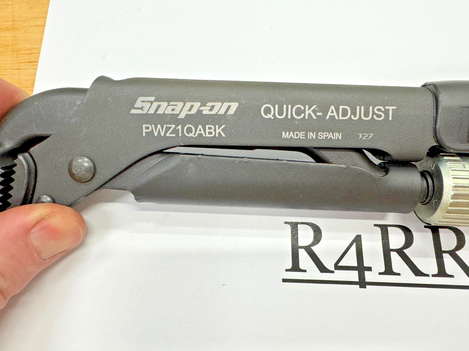 Snap-on Tools SPAIN RARE NEW BLACK Soft Grip Quick Adjust Wrench Pliers PWZ1QABK