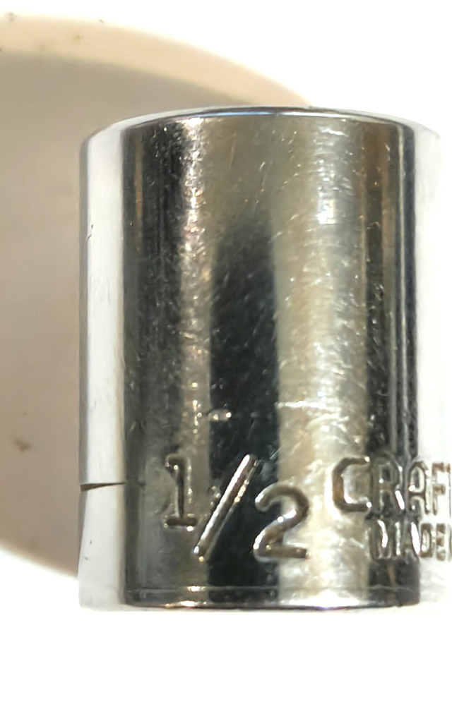 1/2 inch Craftsman socket 43499 -vv- 1/4 drive 6 point 7/8 length free shipping