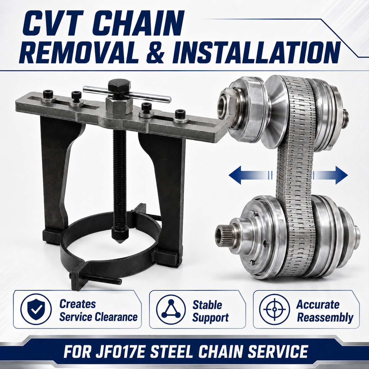 CVT Hydraulic Cylinder Removal Install Chain Tool For Nissan Transmission JF017E