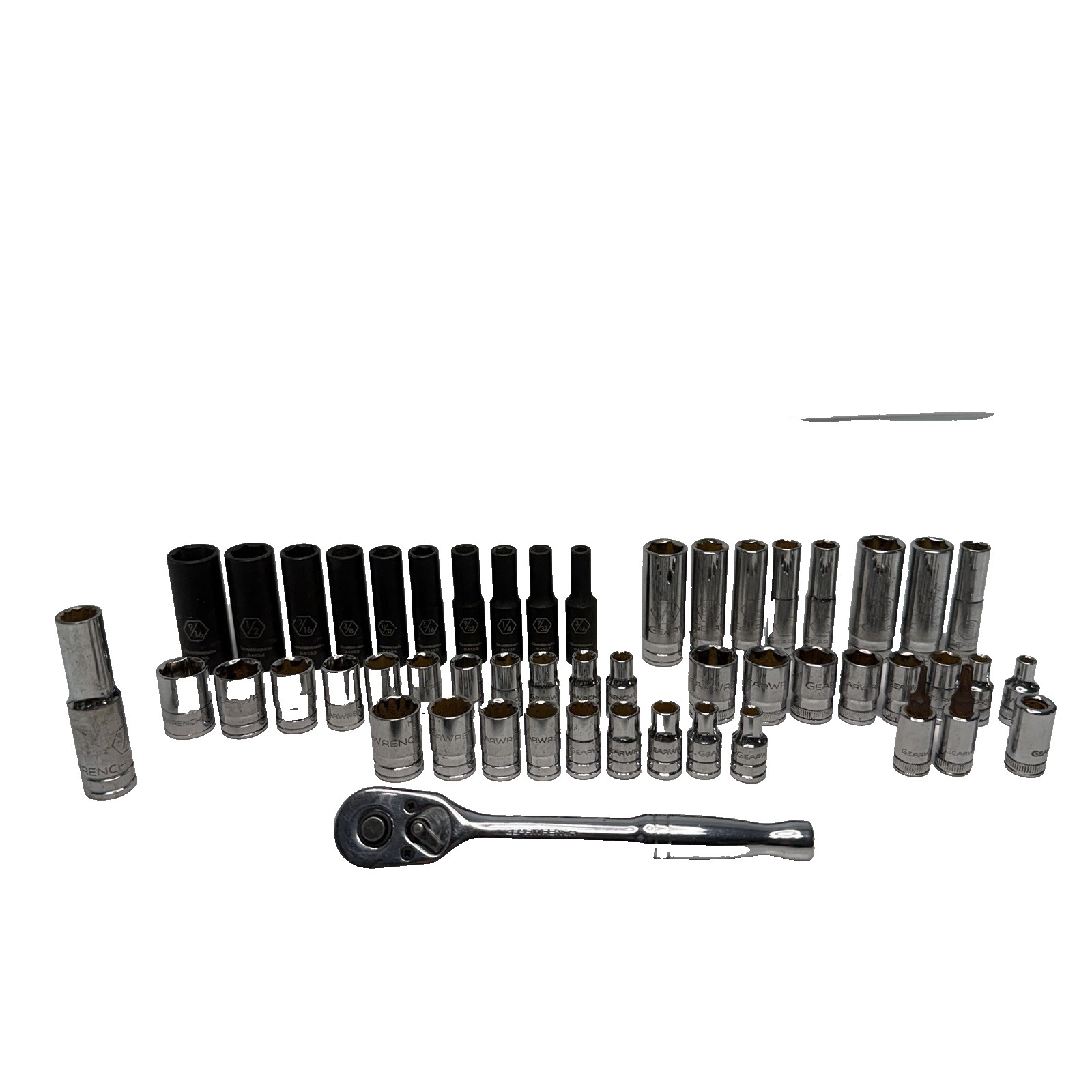 GearWrench 1/4” Drive Ratchet Socket Set 51Pc SAE Metric Impact Deep Standard