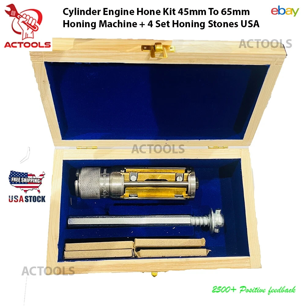 Cylinder Engine Hone Kit + 4 Set Honing Stones All Sizes Available ACTOOLS