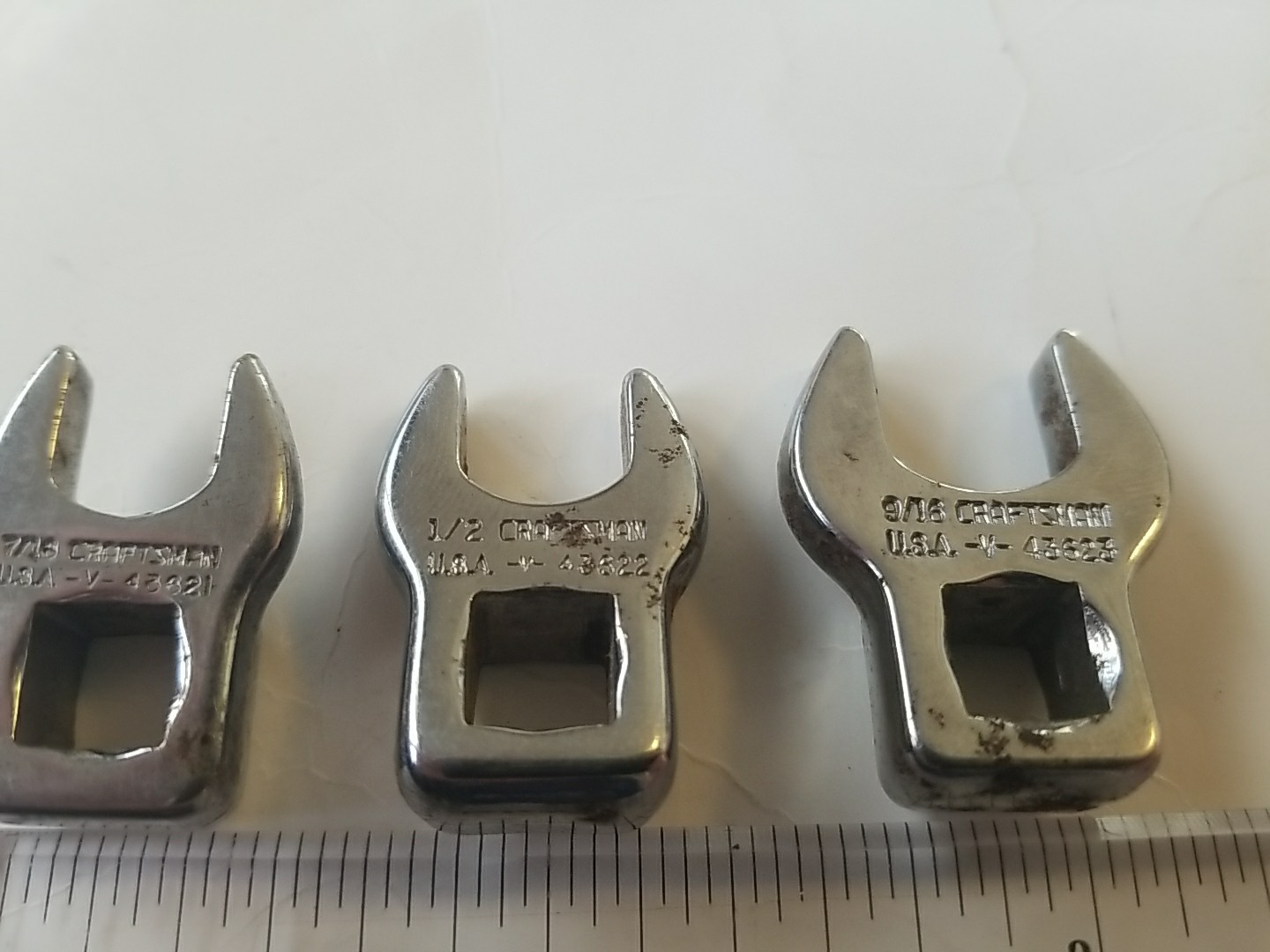 Craftsman Crows Foot 3/8″-Dr. Socket Wrench Set SAE 7/16″ 1/2″ 9/16″ USA -V- 436