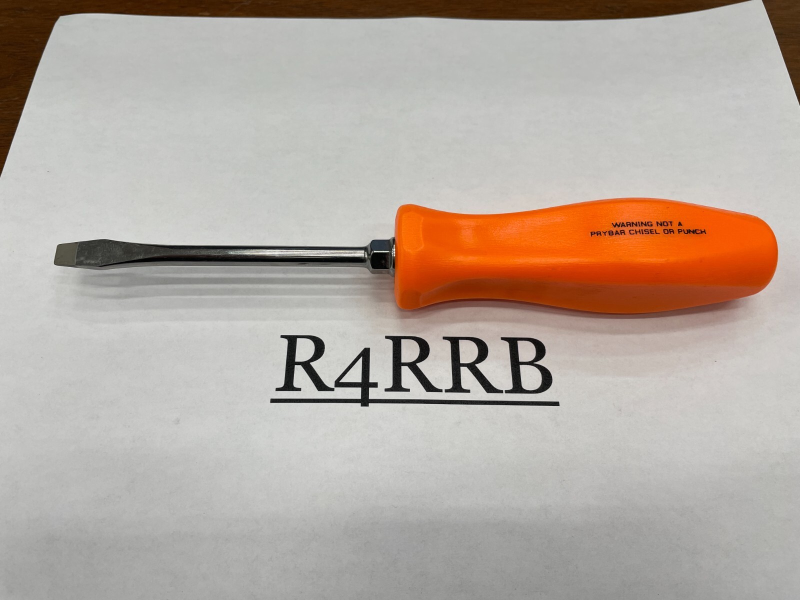 Snap-on Tools USA NEW ORANGE CLASSIC Hard Handle Flat Head Screwdriver SDD4Ao