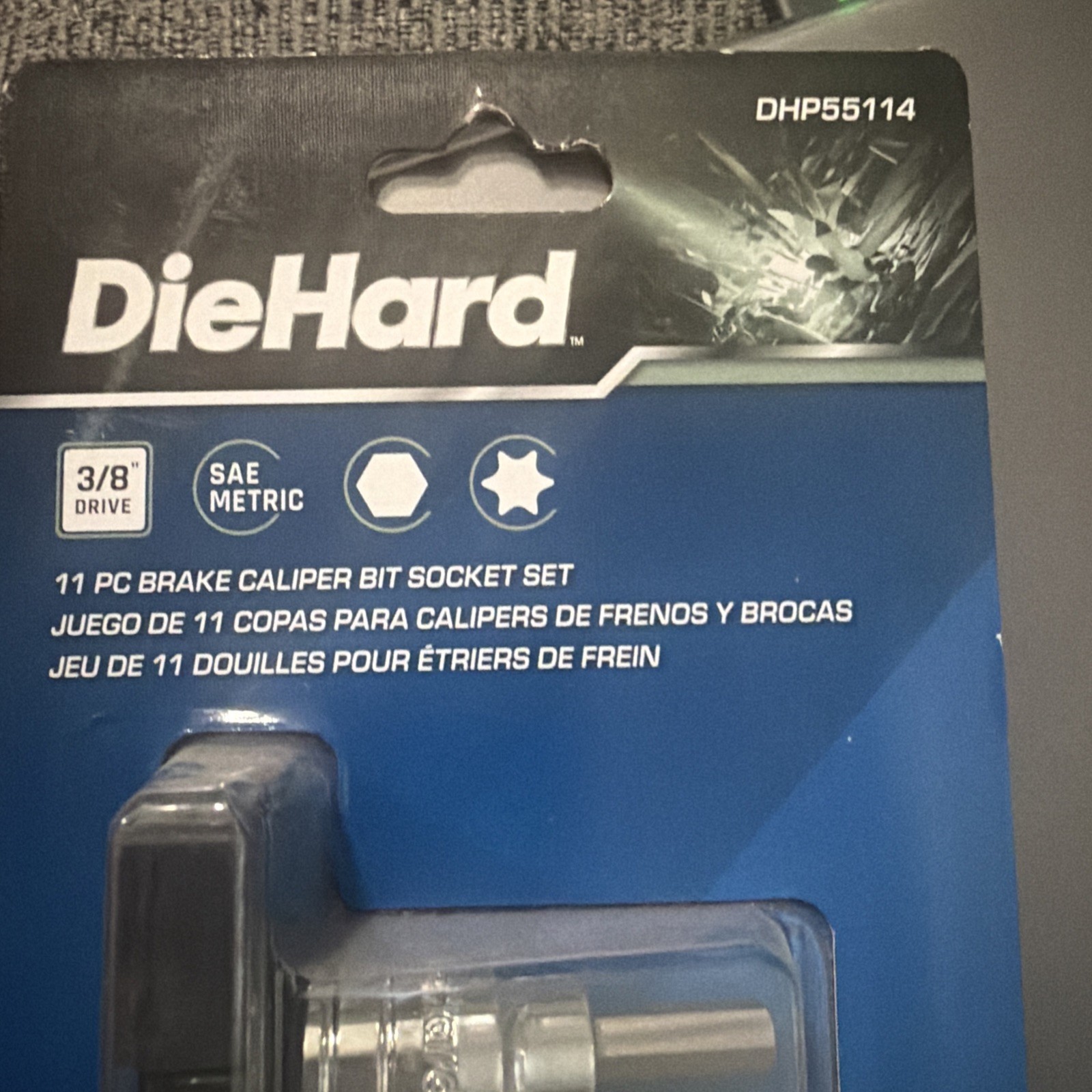 DieHard DHP55114 (3/8″ Drive) 11pc SAE/Metric Brake Caliper Bit Socket Set