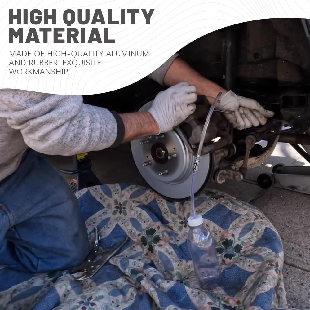Universal Brake Bleeder Kit – Aluminum & Rubber, Easy Maintenance for Vehicles