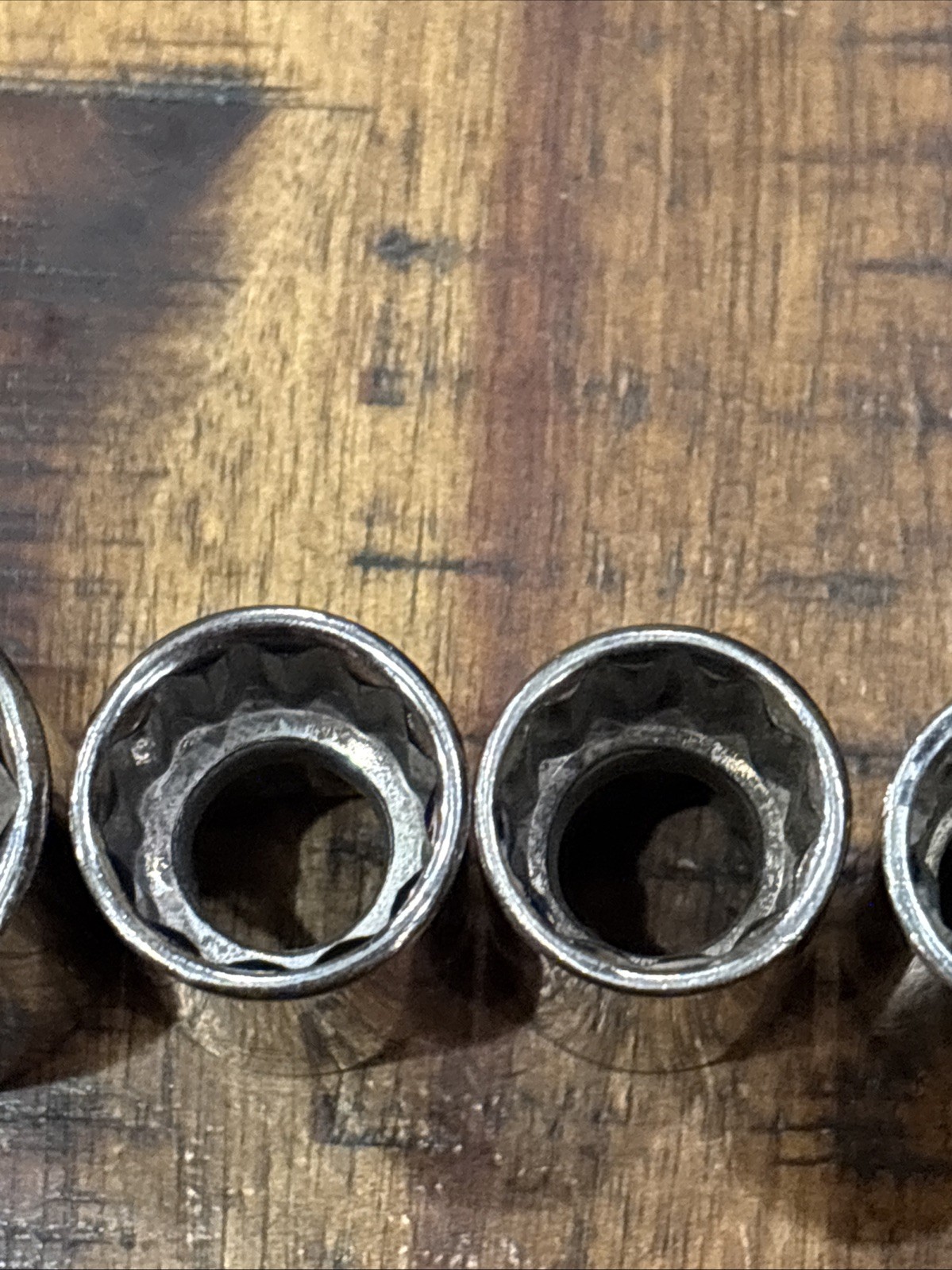 Craftsman 1/2” Laser Shallow Socket Set 9mm – 22mm 1/2” Drive 12pt 11pc USA EUC