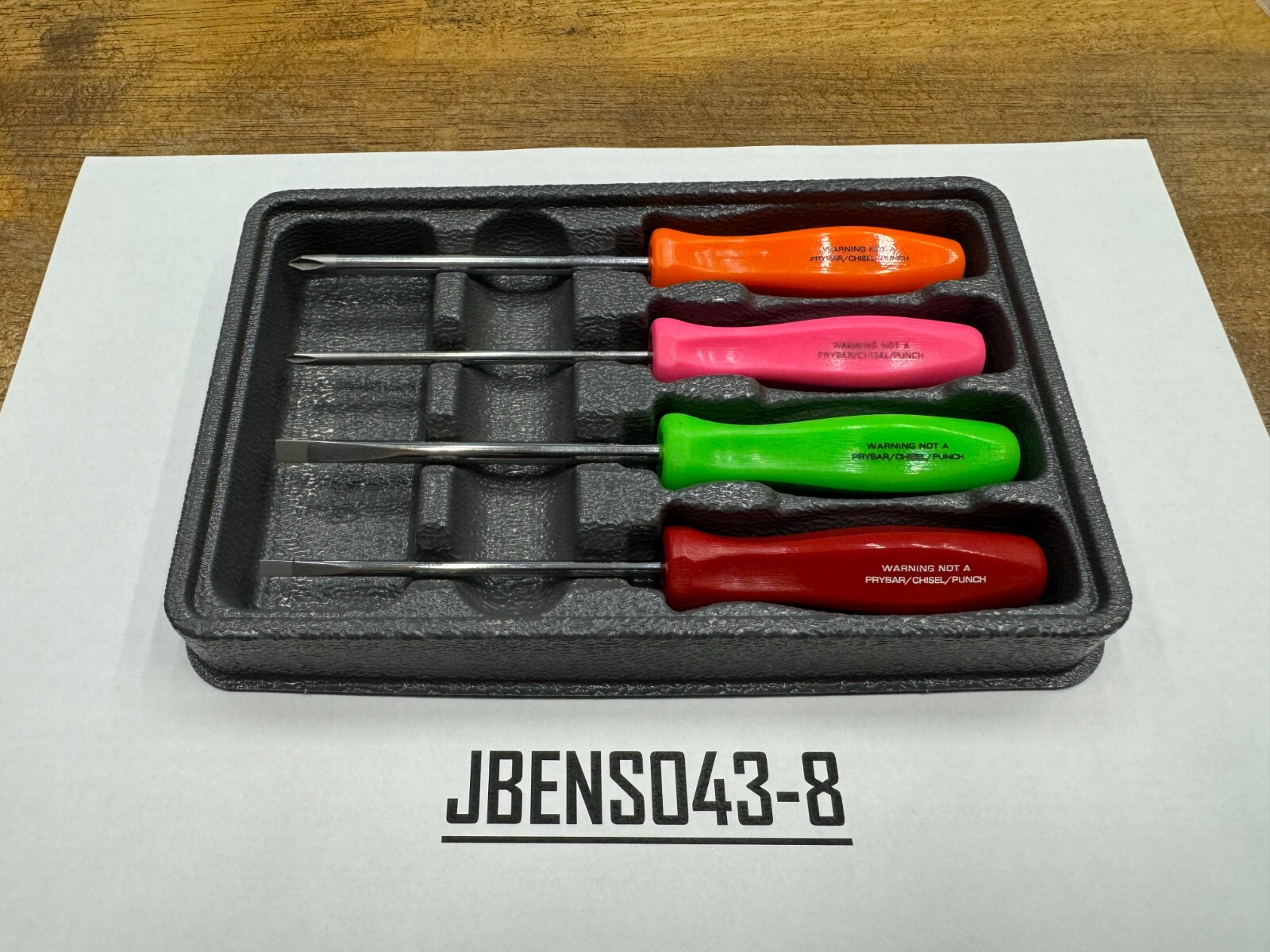Snap-on Tools NEW MULTI-COLOR 4pc Mini Hard Grip Combo Screwdriver Set SDDX40AMC