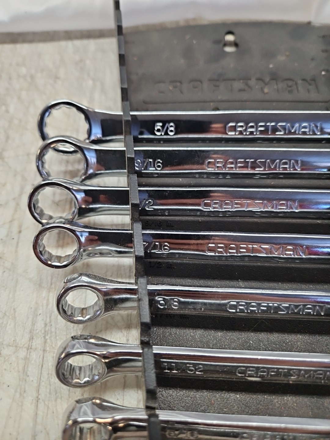 8 Craftsman Z-AH Series SAE Combination Wrench Set & Holder