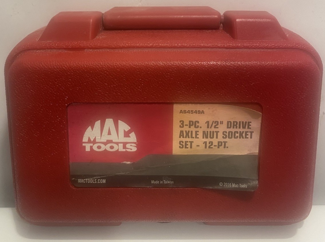 New MAC Tools AS4549A 3 Piece 1/2″ Drive Axle Nut Socket Set 12 Point