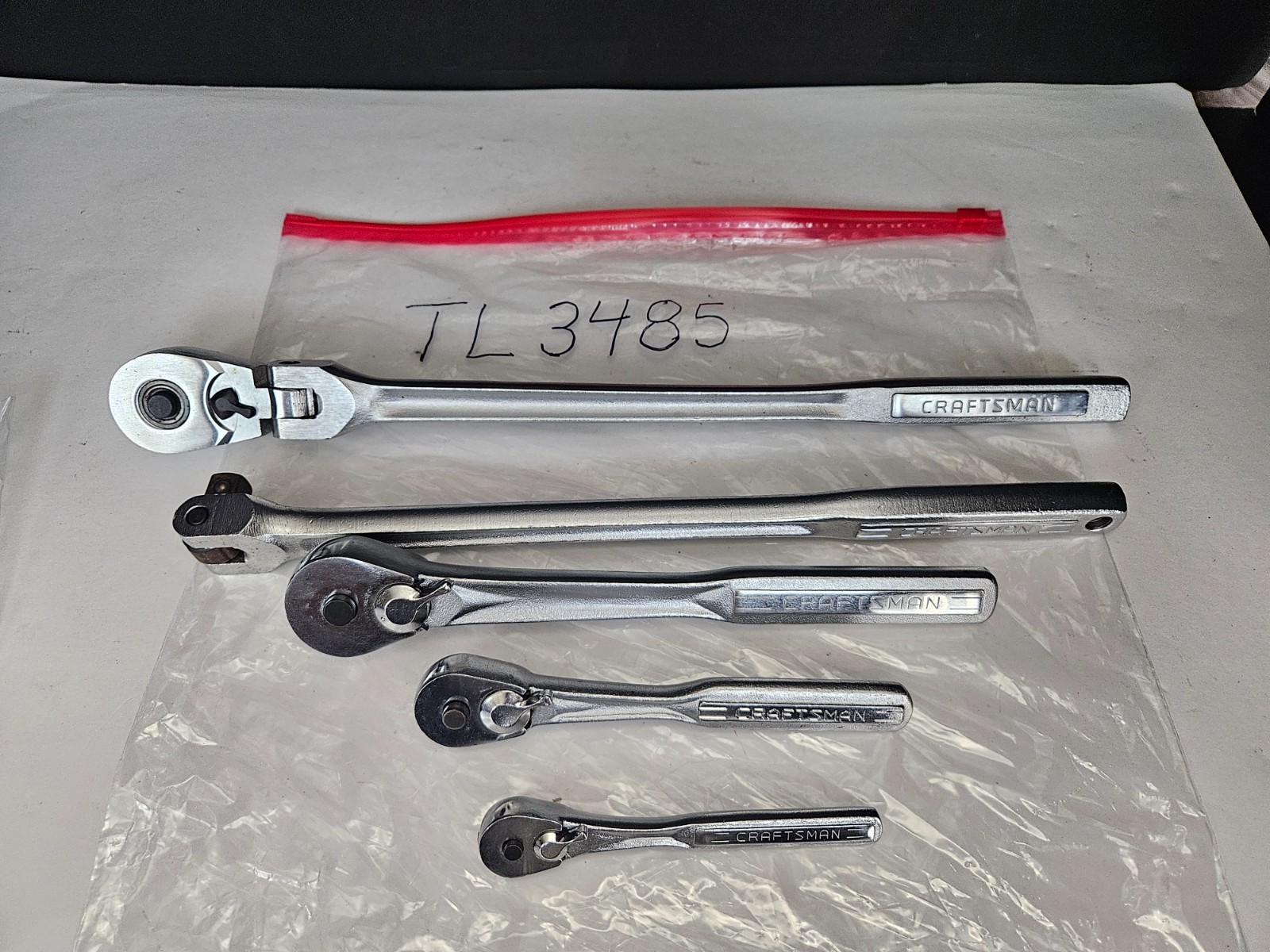 CRAFTSMAN 1/2″ DR FLEX-HEAD + 1/2″, 3/8″, 1/4″ DR RATCHETS 1/2″ DR BREAKER BAR