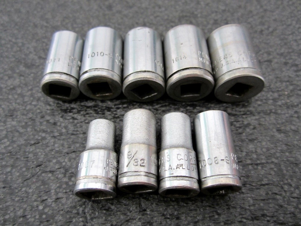 Vintage Penens 1/4″ Drive SAE Socket Set Proto Ratchet & Case Made in USA