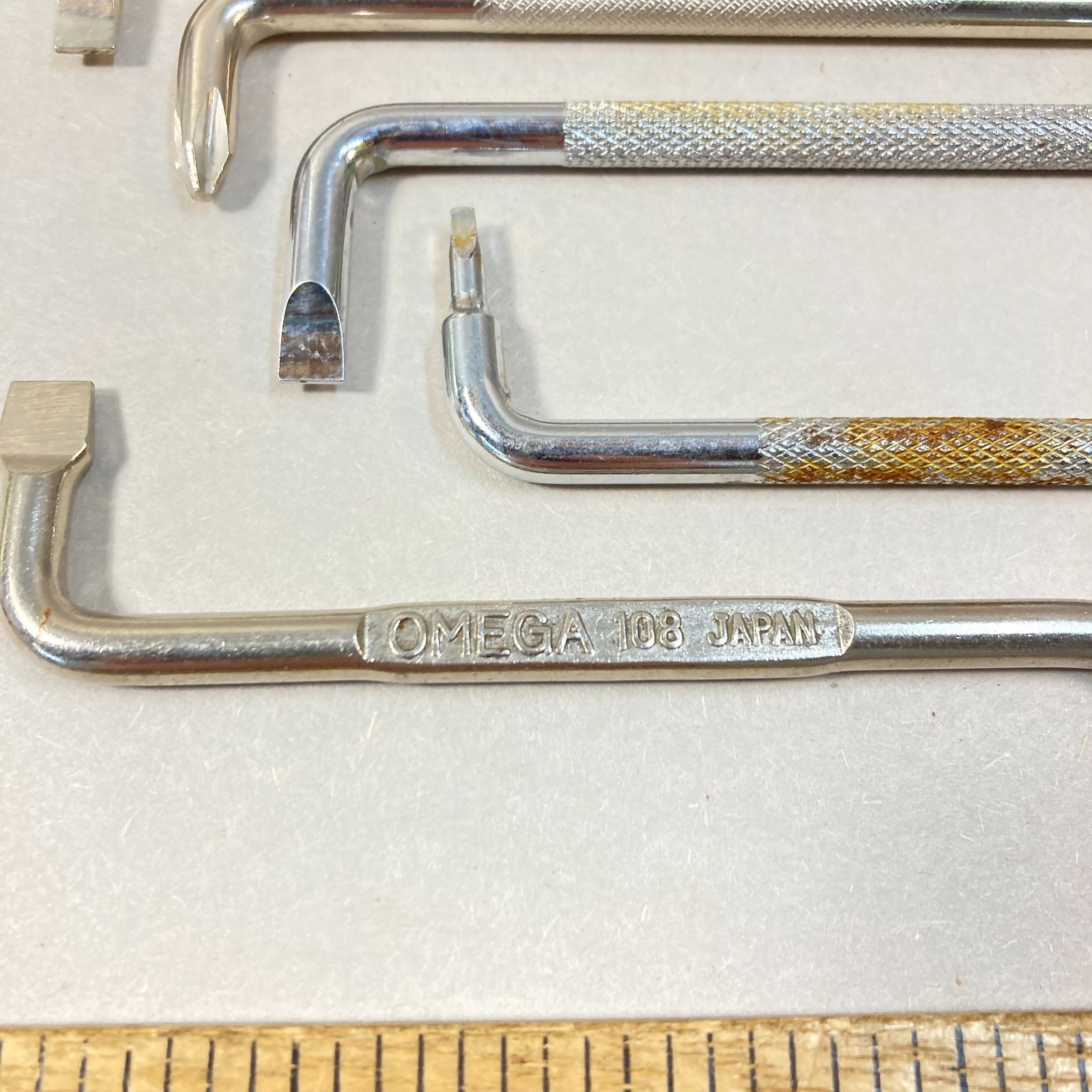 Offset Screwdriver Lot 6 Pc Phillips Flat Slotted Square Head w/ 1 Omega