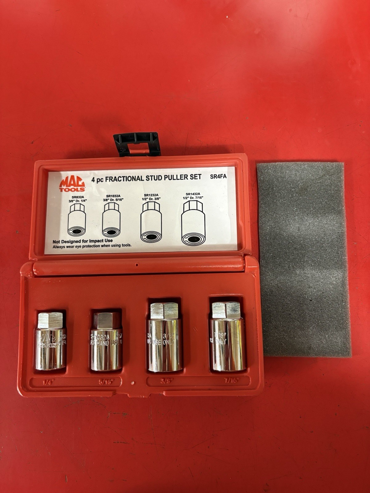 MAC TOOLS SR4FA 4PC Fractional Stud Puller Set BRAND NEW