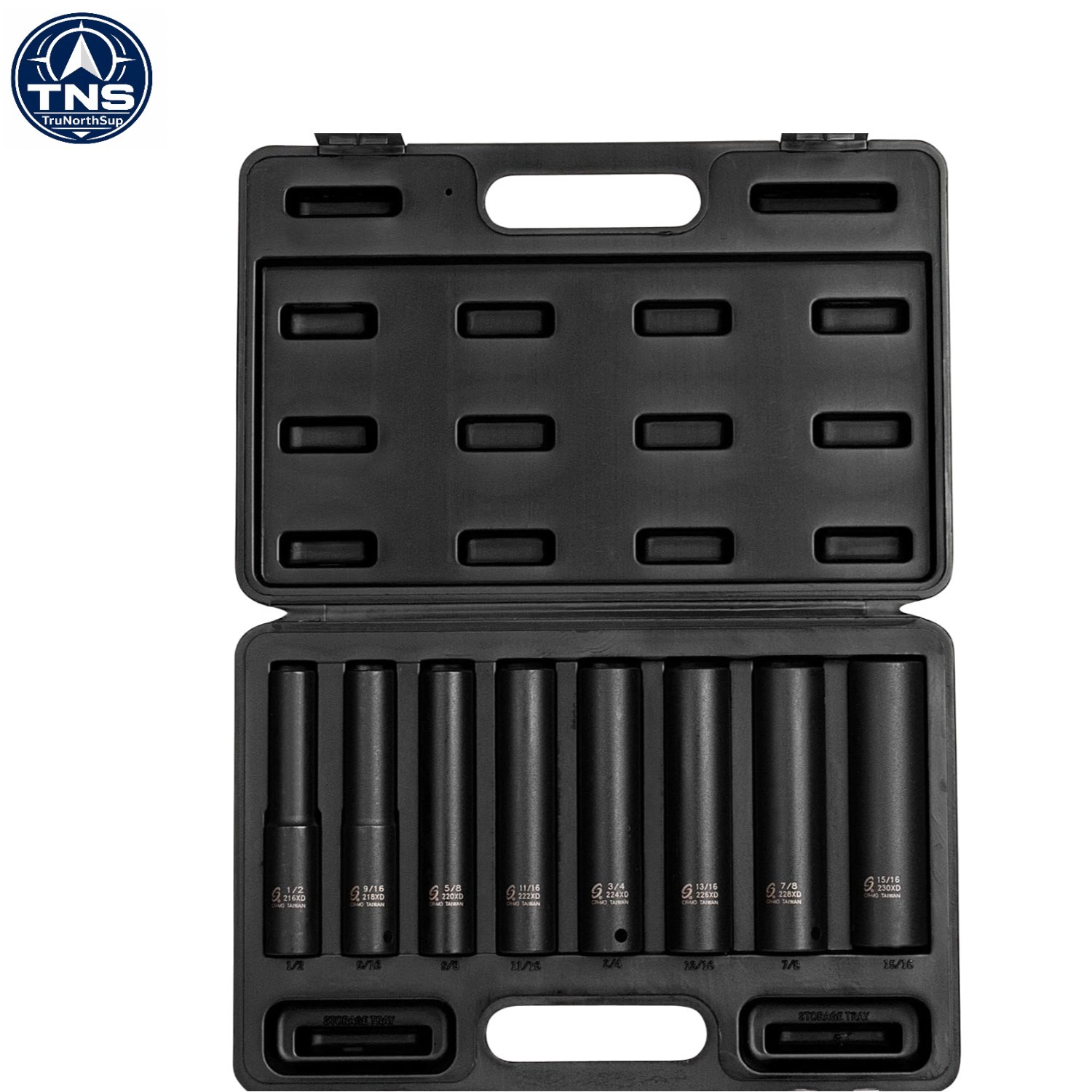 Sunex 2848 8-Piece 1/2» Drive Impact Socket Set – Extra Long Deep SAE Tools