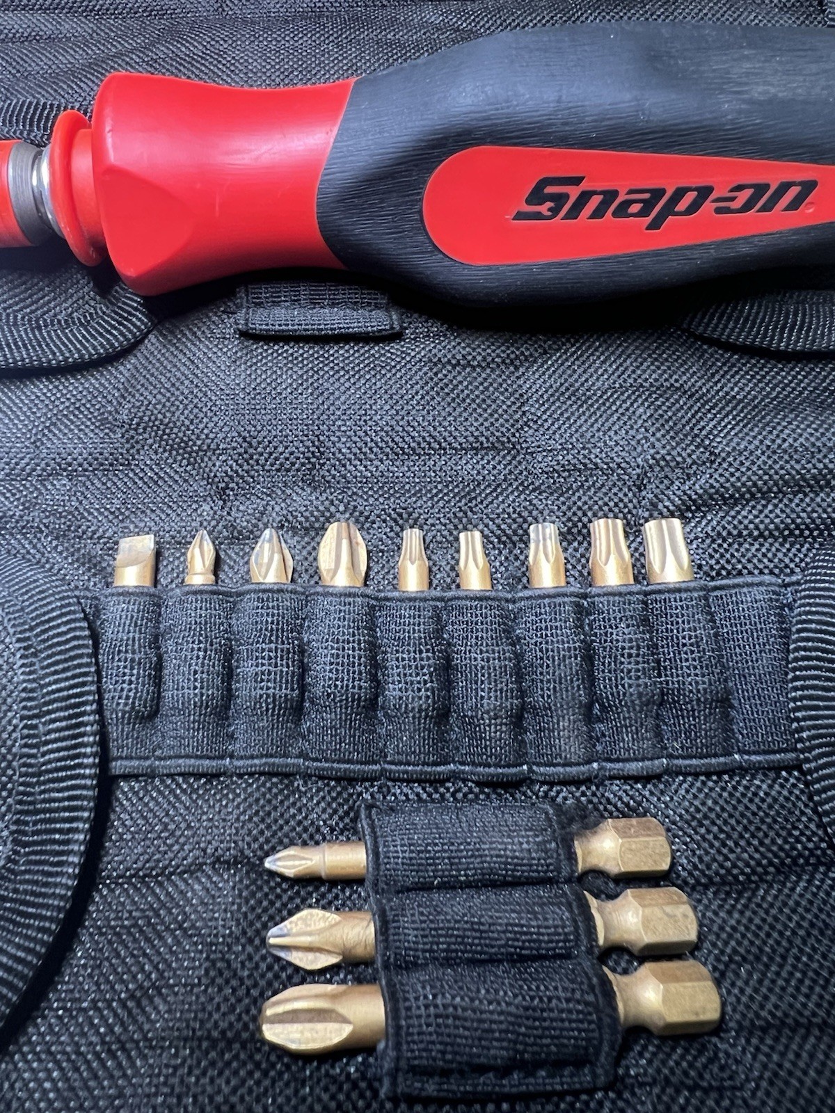 Snap-on SGDQ6 Spring Loaded Extending Screwdriver With Multi Bit Set And Case