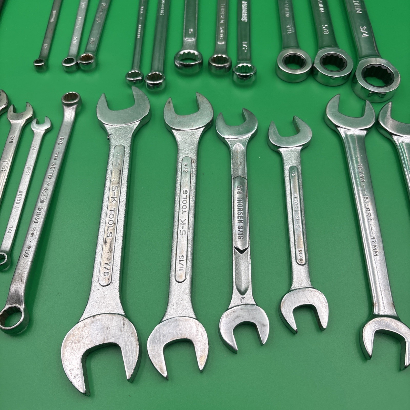 Combination Box Wrench Lot Mixed Brands Incomplete Random Mostly Unbranded 25 PC