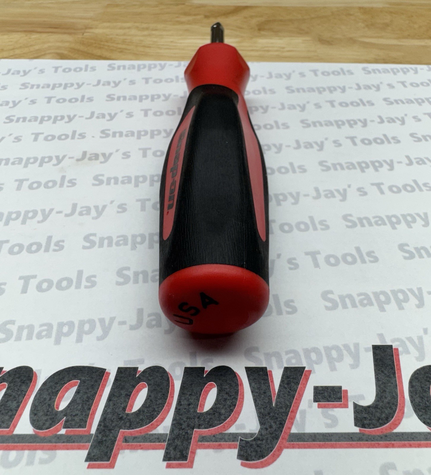 Snap-on Tools USA NEW RED 1/4″ Drive Soft Grip Standard Shank Driver SGT4B