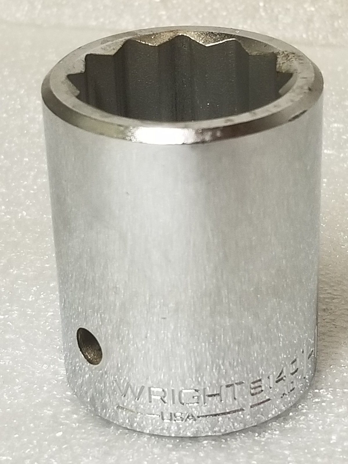 Wright 8140 1-inch Drive 12-Pt Chrome Standard Socket 1-1/4″ Made in USA