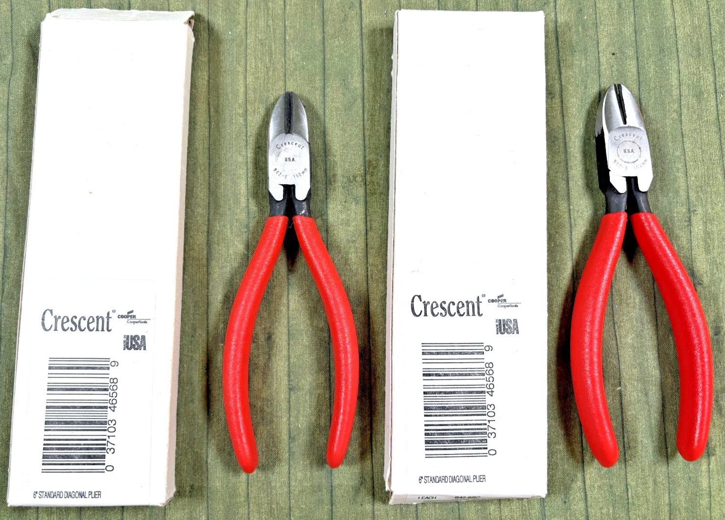 (2) Crescent U.S.A. 6″ Diagonal Pliers No. 942-6SC