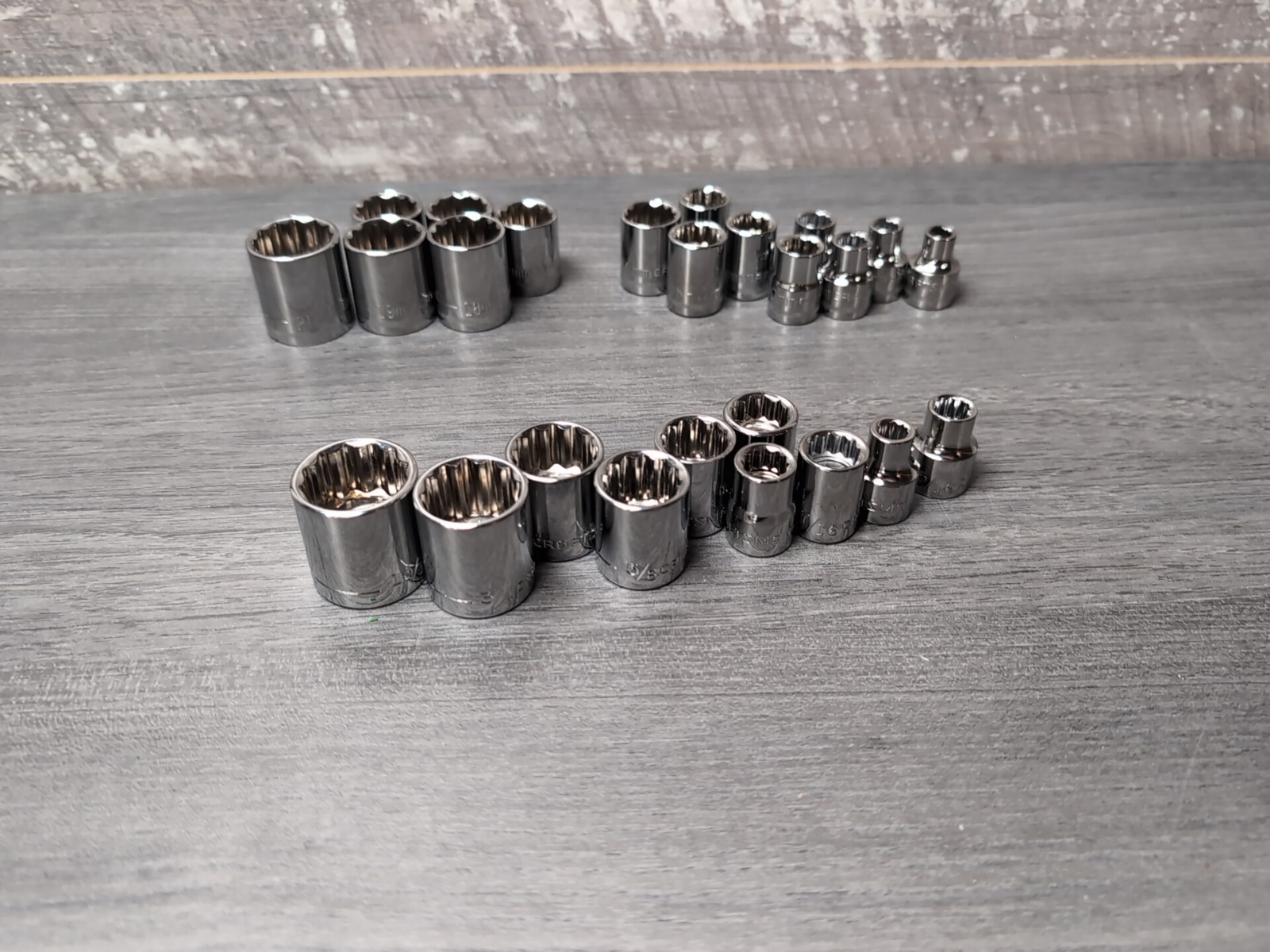 Craftsman Socket Set 25pcs 3/8″ Drive SAE & MM. 21-6MM 13/16-1/4 AC-AD 12PT
