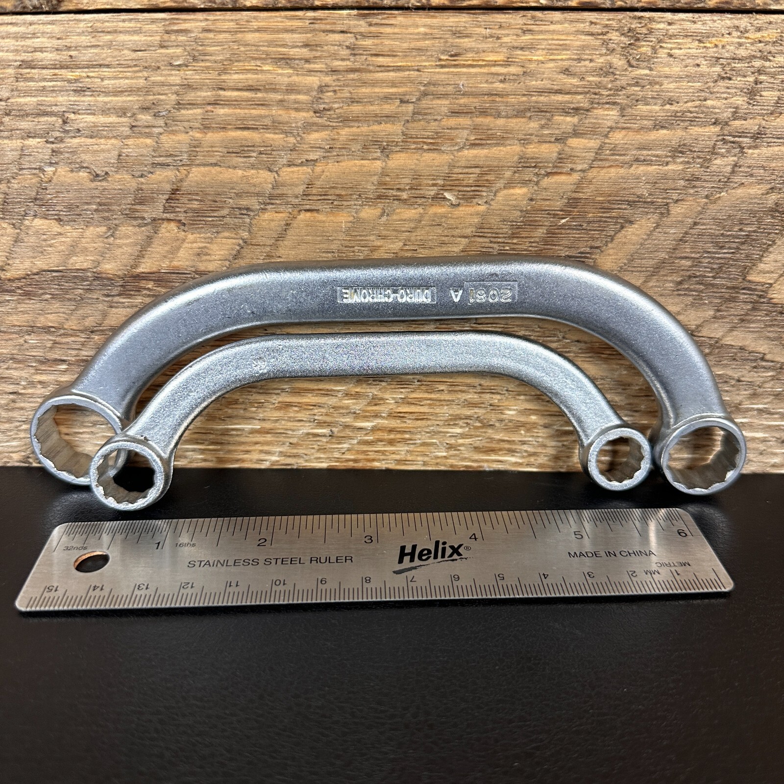 Duro-Chrome & Thorsen OBSTRUCTION WRENCH 7/16″x1/2″, 5/8″x3/4″ Half Moon Box End