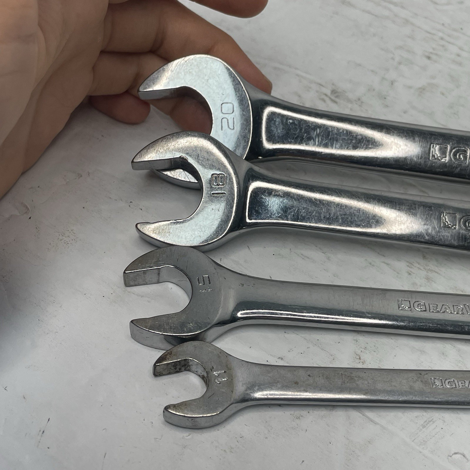 Gearwrench Wrench Set (4) – 20mm, 18mm, 15mm, 11mm – Models 81677–81668 – Used