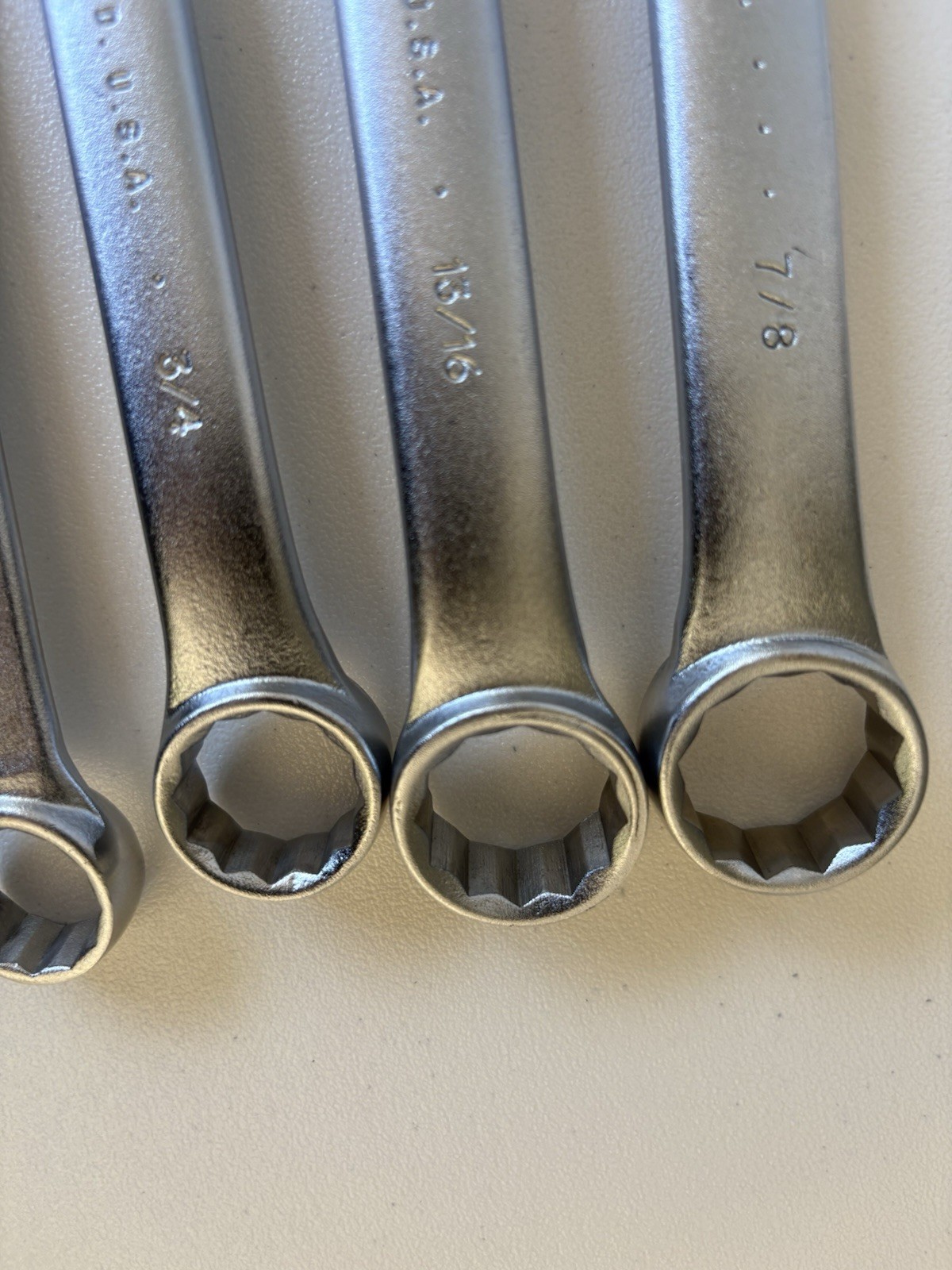 Vintage Proto Professional 7pc Combination Wrench Set 1214-1228 12pt USA Made