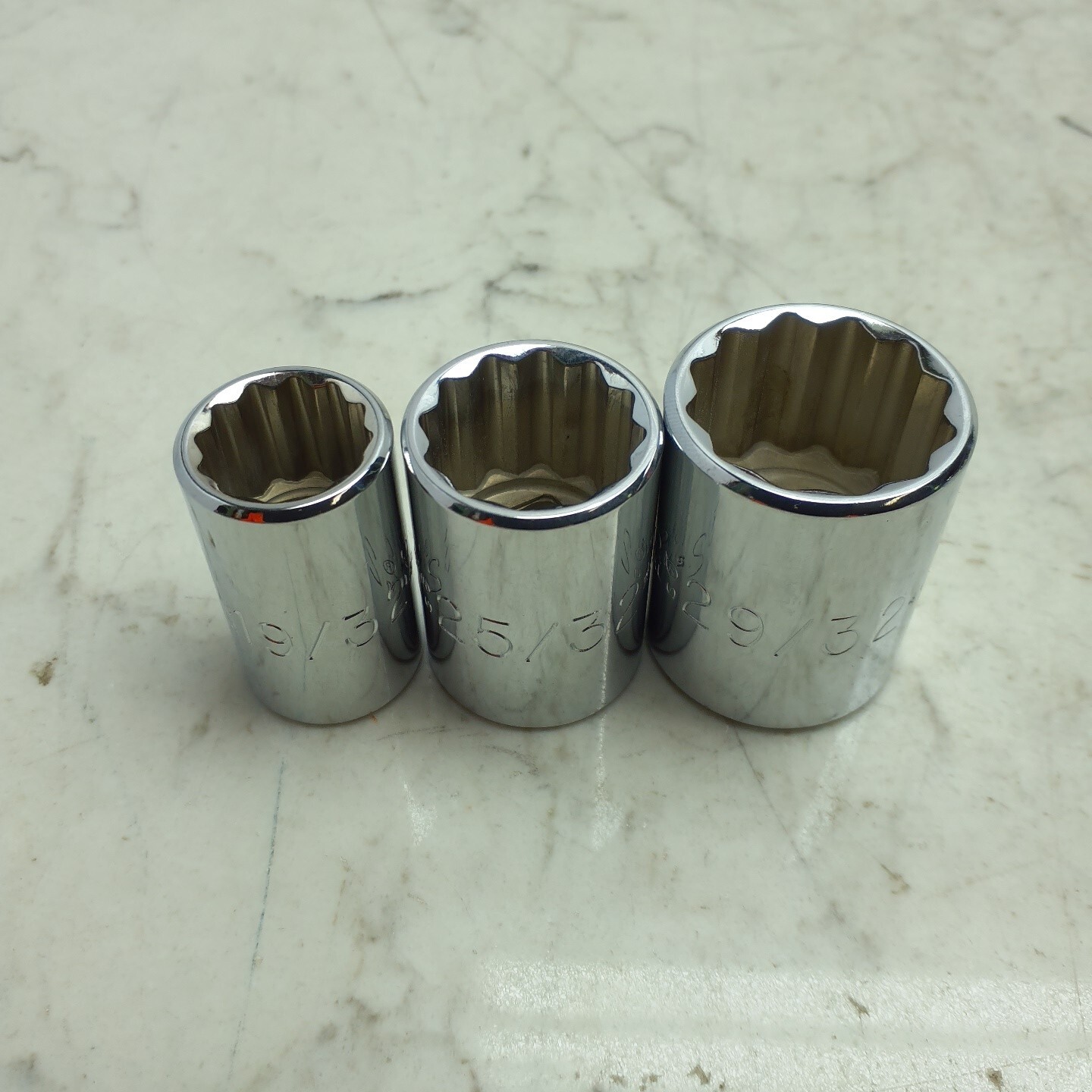 62Pc PROTO 1/2″ 12 & 8 Point SAE Socket Set Chrome *SEE DESCRIPTION FOR DETAILS