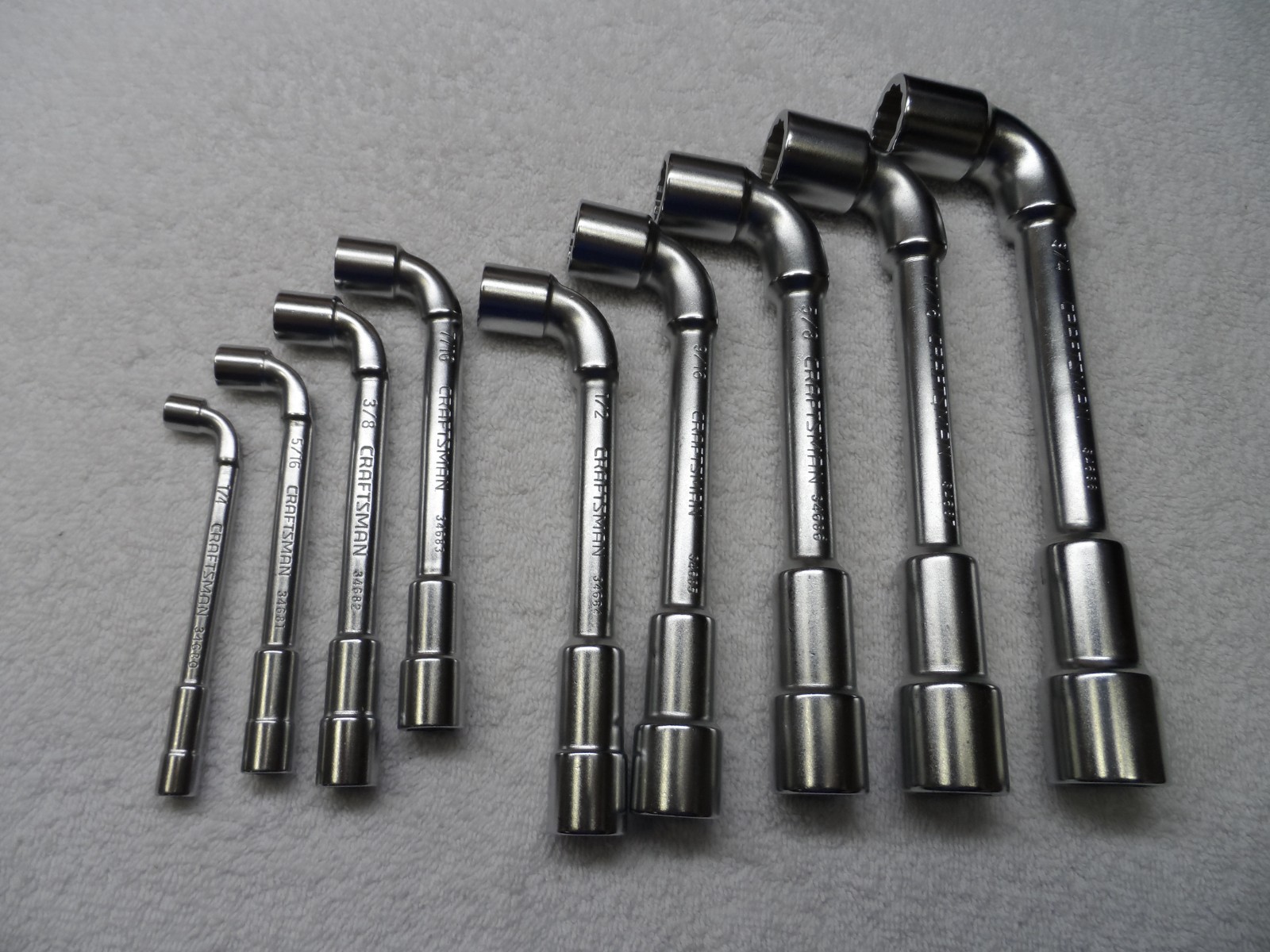 Craftsman Professional Angled Socket Wrench Set, 6pt / 12pt, NOS France PN 34689