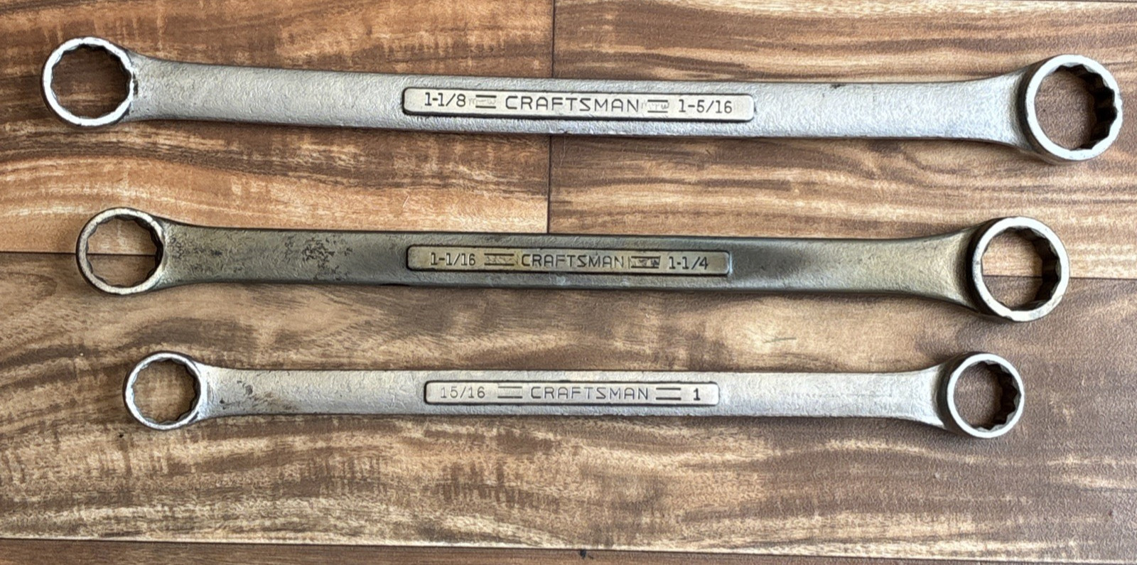 Craftsman Box End Wrench Lot 1-1/8″ x 1-5/16″ – 1-1/16″ x 1-1/4″ USA 43935 43934