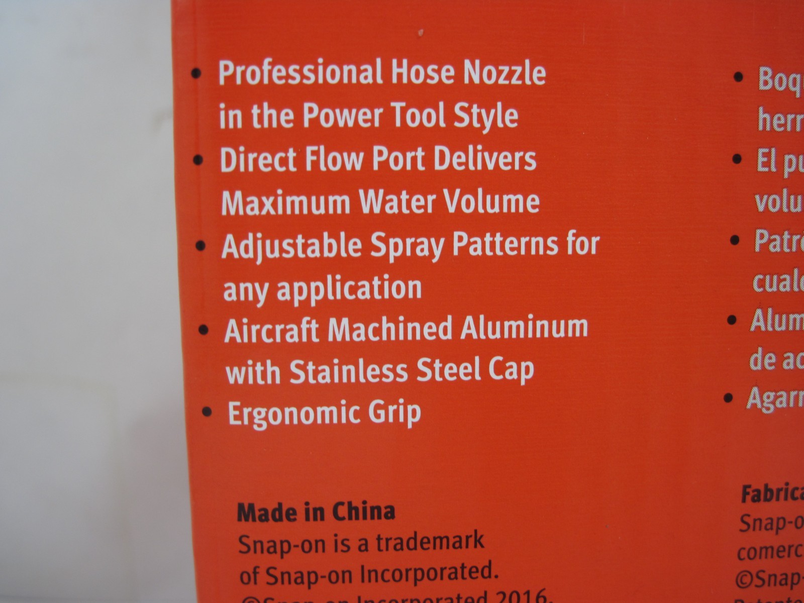 Snap On Hose Nozzle With Impact Wrench/Drill Style Handle SSX15P127 NEW