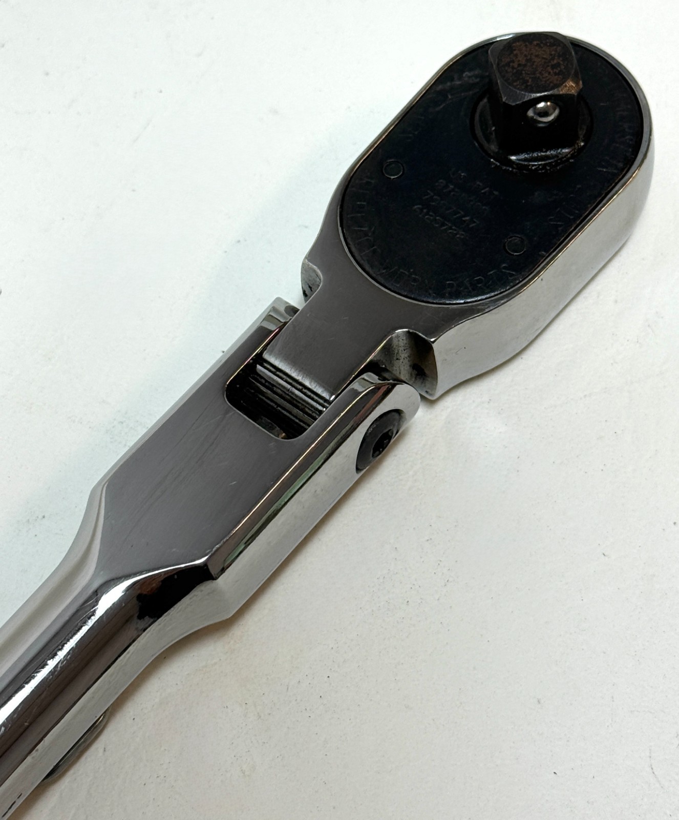 Snap-on SHLX80A 1/2″ Drive Dual 80 Locking Flex Head Long Ratchet Red Soft Grip