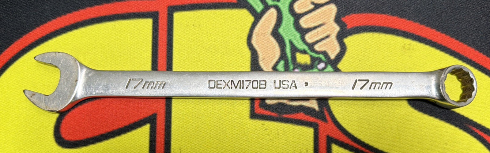 Snap On 17mm Metric Combination 12 Pt 10″ Wrench Model OEXM170B Made USA Used