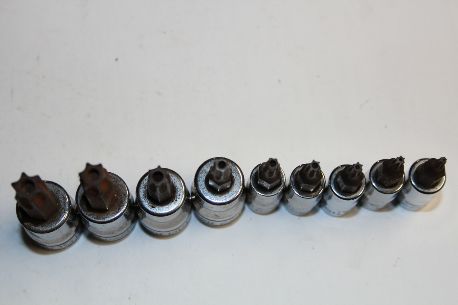 SNAP-ON TOOLS 1/4″ 3/8″ DRIVE TORX Tamper-Resistant Socket Driver LOT 18pcs USA
